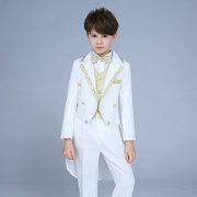 儿童礼服燕尾服套装，花童礼服男童钢琴演出服，主持婚礼西装魔术服