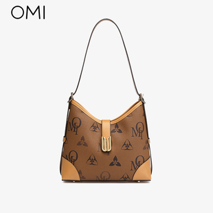 商场同款omi欧米女包包，复古时尚大容量经典，pvc斜跨单肩包