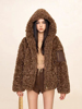 羊羔毛外套(毛外套)女2023冬季连帽中长款加厚宽松高级感皮草毛毛大衣