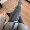 烟灰色连裤袜女秋冬季加厚加绒咖啡色保暖打底裤，显瘦深灰色踩脚袜