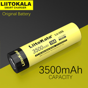 Lii-35S18650锂电池3.7V充电宝高容量强光手电风扇工具头灯水平仪
