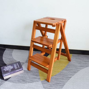 实木家用折叠梯二三四步梯子，凳多功能椅凳创意花架室内登高台阶
