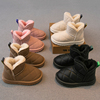 儿童雪地靴2023冬季男童鞋子女童棉鞋防水防滑防水加绒雪地棉