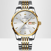  瑞士品牌镂空机械 钢带男表 商务日历男士手表全黑色饰品