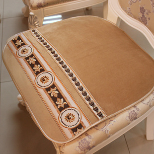 欧式餐椅凳子坐垫布艺绒毛西餐桌旗桌布餐桌椅背套装座垫
