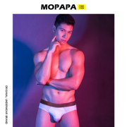 mopapa内裤安达曼系列莫代尔男士低腰，内裤无痕冰丝，性感u凸三角裤