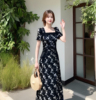 新中式蝴蝶时尚连衣裙女2025夏季新款收腰显瘦高个子长裙子1625