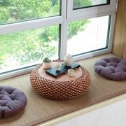 飘窗小茶几创意藤编简约现代圆形，北欧日式窗台桌炕桌榻榻米小桌子