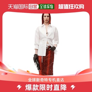 香港直邮潮奢alexanderwang女士，长袖系扣衬衫