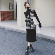 Zoe Jean法式小香风连衣裙2023秋冬气质优雅针织裙套装两件套
