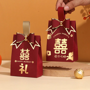 结婚喜糖盒婚礼专用糖果盒高级感伴手礼盒空盒订婚回礼喜糖袋盒子