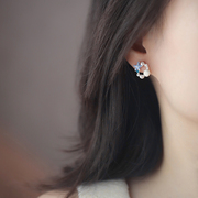 滴釉珍珠贝壳海星耳钉女日系小众设计感个性气质耳环2024