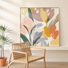 墙蛙现代客厅装饰画沙发背景墙壁画，抽象油画北欧玄关入户花卉挂画