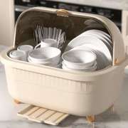 碗筷收纳盒带盖装餐具，碗盘箱厨房，放碗置物架大容量碗柜沥水碗碟架