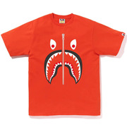 BAPE 短袖T恤 多巴胺色鲨鱼圆领半袖街头潮牌 日本 MAD SHARK