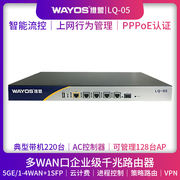 WAYOS维盟LQ-05多WAN口智能QOS上网行为管理PPPoE认证无线AP管理AC控制器wifi覆盖酒店商用企业级千兆路由器