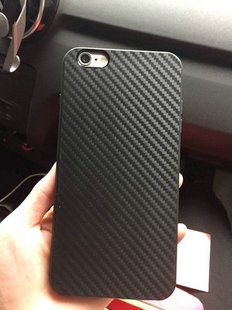 碳纤维纹iPhone5S手机壳适用苹果6s/8p/7Plus硅胶XSMax软防摔黑xr简约纯色男款