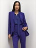 绍兴美代 theory 经典时尚蓝紫色西装领一粒扣羊毛西装 N121106R