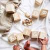 北欧大颗粒积木4cm字母叠叠乐玩具儿童榉木实木质方块ins摄影道具