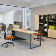 简约现代老板办公桌椅组合单人大(单人大)班台总裁室，经理桌主管桌家具定制