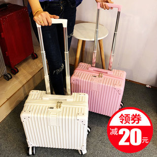 复古小型行李箱男女拉杆箱韩版旅行箱万向轮密码箱，18寸登机箱迷你
