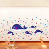 游泳馆海豚卡通墙面玻璃，橱窗装饰贴纸，儿童房间布置幼儿园墙面贴纸
