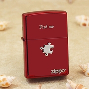 打火机zippo正版红冰爱的拼图限量版zppo送男朋友情人节刻字礼物