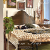 美式实木床现代简约安娜床1.5m1.8m双人床，复古法式床主卧高端大气