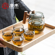 玻璃茶壶泡茶家用泡茶壶，茶水分离煮茶壶单壶玻璃壶耐高温茶具套装