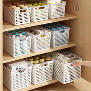 收纳筐镂空杂物收纳箱家用桌面收纳整理盒玩具零食厨房塑料储物筐