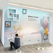 现代北欧风格3d壁布客厅沙发电视机背景墙8D立体简约墙纸壁画