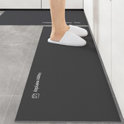 厨房地垫防水防油可擦免洗2023pvc门，垫脚垫子专用防滑地毯黑