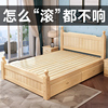 实木床现代简约1.5米主卧出租房家用单人，1.2米全经济型床架双人床