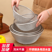 不锈钢沥水篮洗网篮筛洗菜篮，厨房大米过滤器米家用滤水篮