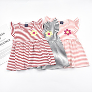 小童装夏季1-4岁女童，甜美花朵裙女宝宝，裙衫裙子夏天连衣裙
