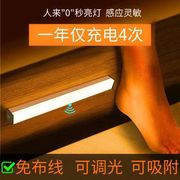 led智能人体感应灯卧室走廊小夜灯，自动感应玄关感应灯橱柜衣柜灯