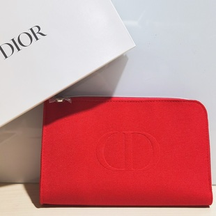dior迪奥套装拆出化妆收纳包cd包红色(包红色)手拿帆布包