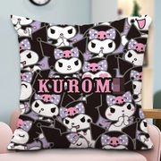 库洛米kuromi周边抱枕头可爱公仔玩偶女生床上椅子沙发双面靠垫套