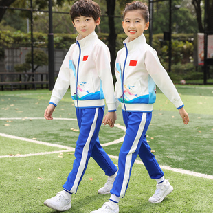 小学生校服秋季套装幼儿，园园服中国风儿童，班服运动四件套装