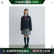 日本直邮greenlabelrelaxing儿童格纹裙套装含外套衬衫领结38