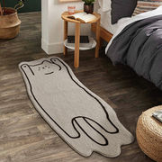 努正ins北欧风趣味地毯客厅卧室床边毯水卫生间地毯卧卧猫软毛款4