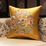 中式绣花抱枕古典刺绣红木沙发靠垫中国风客厅大靠包正方形靠枕套