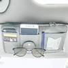 pu皮革车载证件收纳包车用(包车用，)遮阳板套眼镜，夹汽车内驾驶证悬挂置物袋
