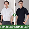 白衬衫男短袖打底衫韩版青年职业正装西装免烫长袖上衣加肥加大码