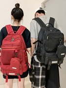 CinsKuku~初高中书包韩版原宿学生百搭大容量工装背包旅行双肩包