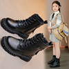 儿童马丁靴女童靴子冬季2023韩版英伦风小女孩，单靴公主皮短靴