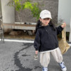 2023韩版秋季女童纯色，连帽冲锋衣外套，宝宝洋气套头长袖夹克衫