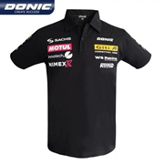 donic多尼克乒乓球服短袖商标，服83224翻领t恤弹力棉男女透气球衣
