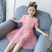 女童连衣裙夏装2024韩版中大童时尚夏季雪纺公主裙小女孩裙子