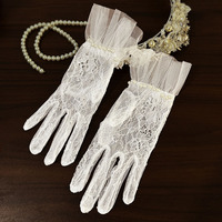 结婚礼服领证拍照手套